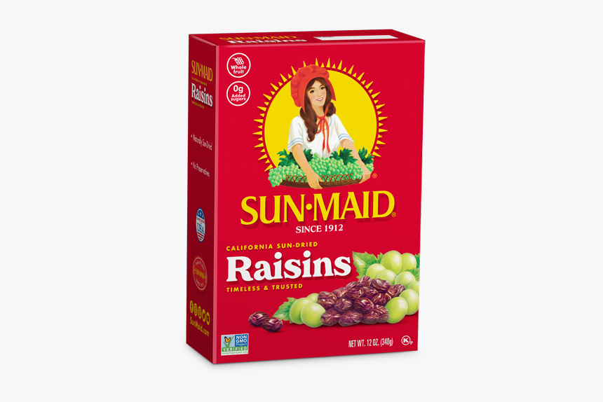 12oz Box Front Website - Sun Maid Raisins, HD Png Download, Free Download