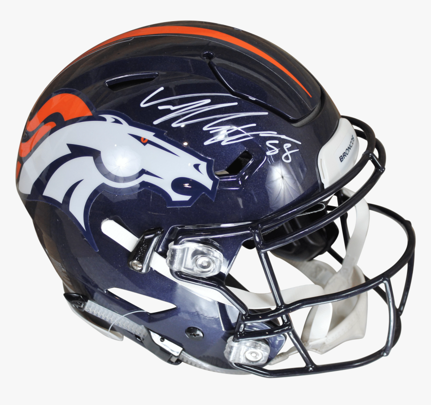 Von Miller Autographed Broncos Speedflex Helmet W/jsa - Football Helmet, HD Png Download, Free Download