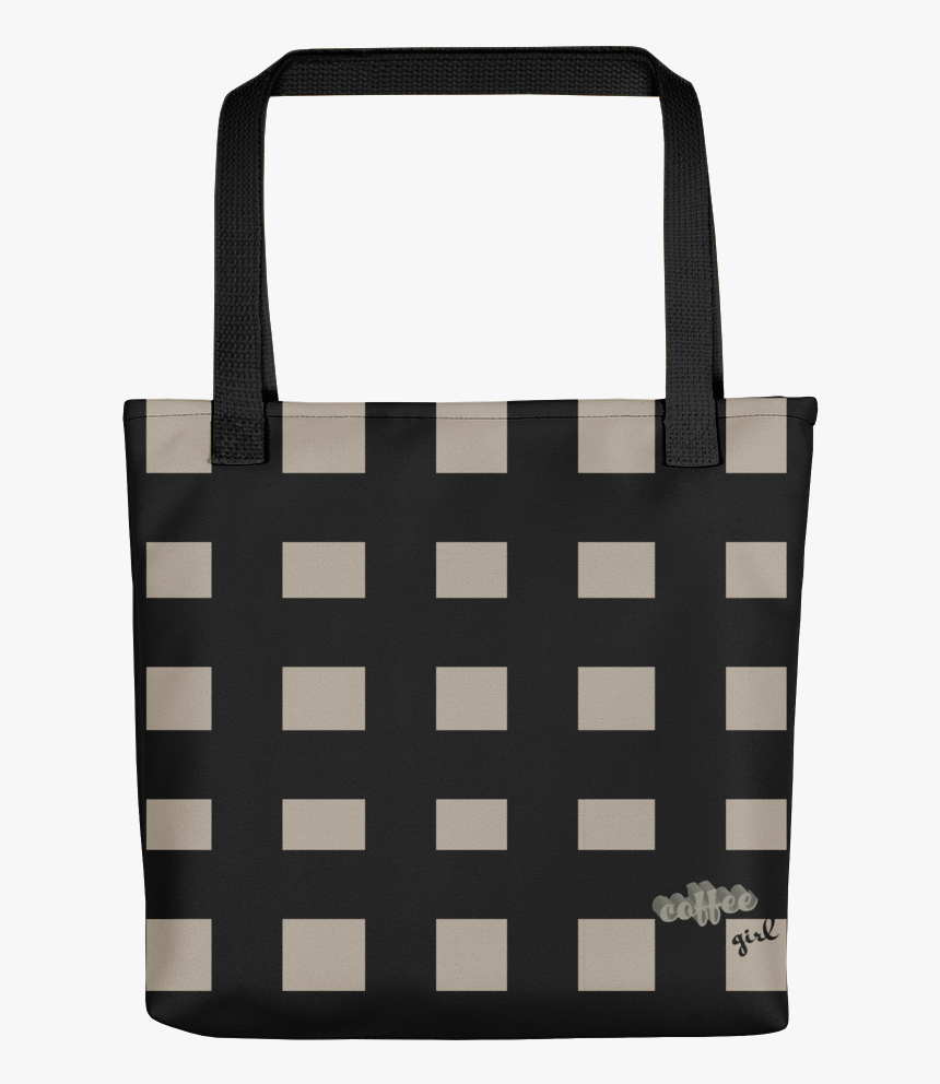 Checker Coffee Girl Tote - Tote Bag, HD Png Download, Free Download