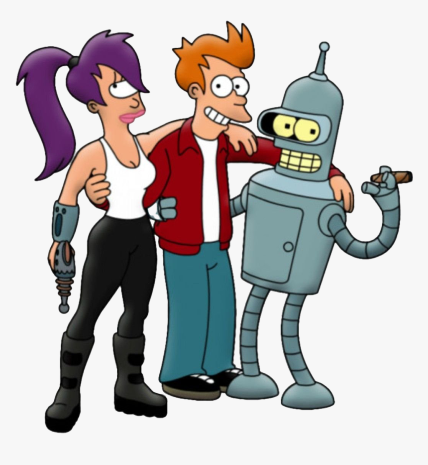 Futurama Png Image File - Futurama Fry Bender And Leela, Transparent Png, Free Download