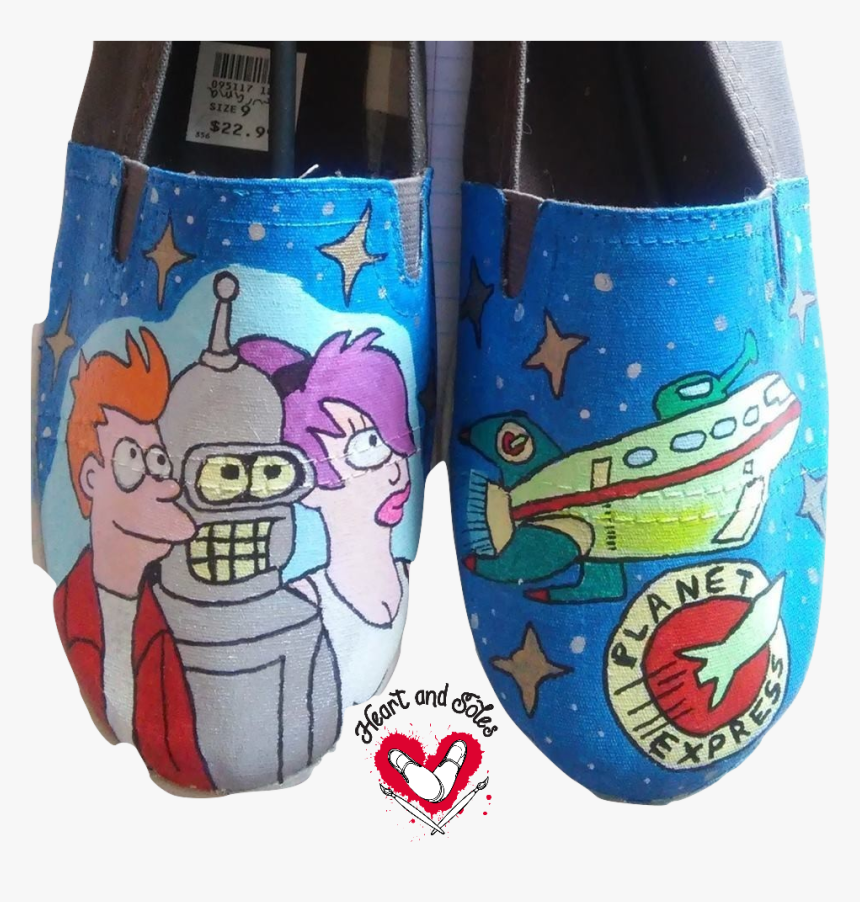 Futurama Hand Painted Shoes - Shoe, HD Png Download, Free Download