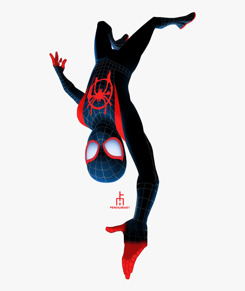 Miles Png Image - Miles Morales Spiderman Upside Down, Transparent Png, Free Download