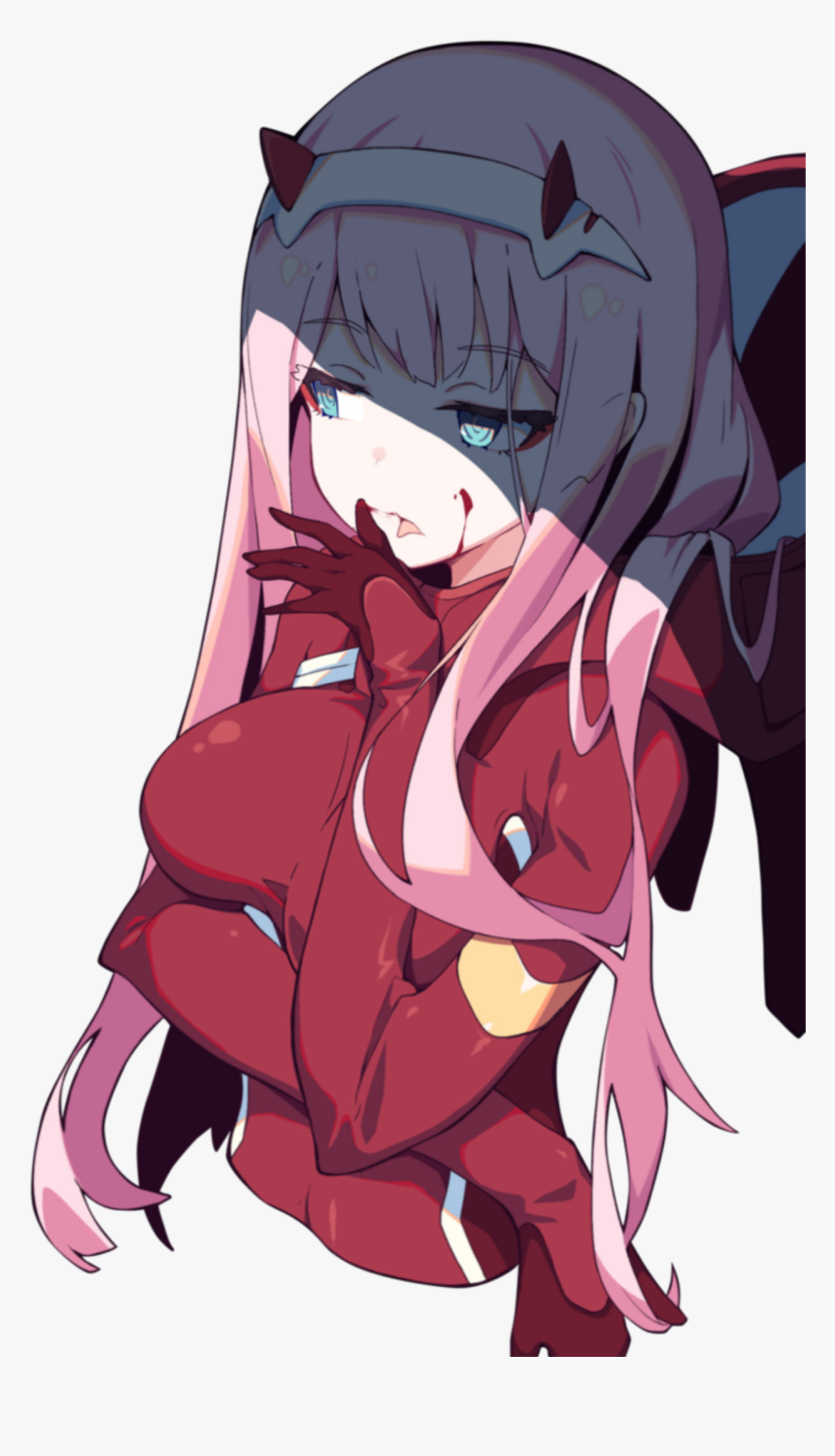 #anime #tyan #png #zerotwo - Darling In The Franxx 002, Transparent Png, Free Download