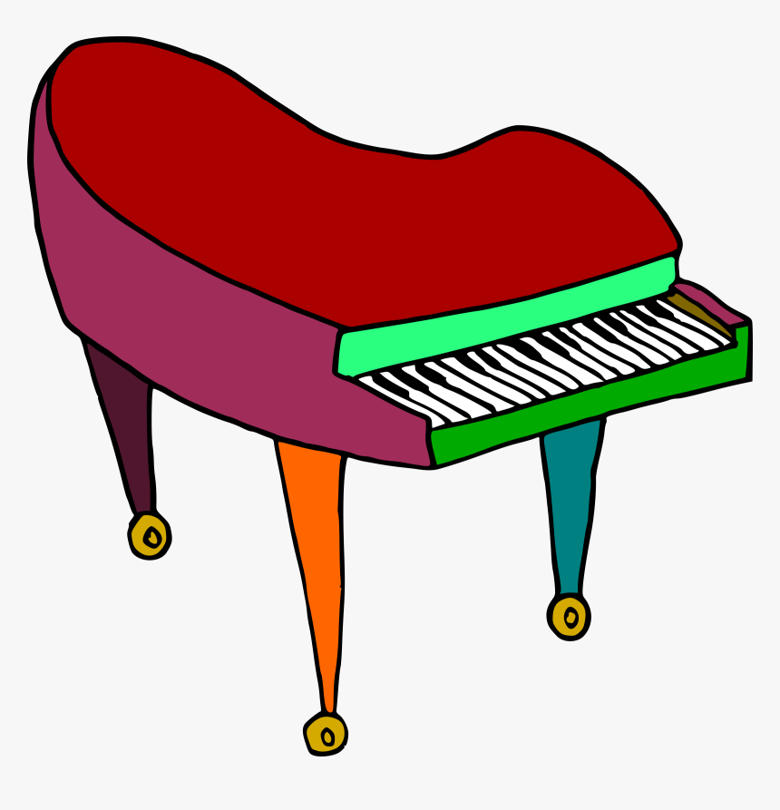 Transparent Playing Piano Clipart - Cartoon Colorful Piano, HD Png Download, Free Download