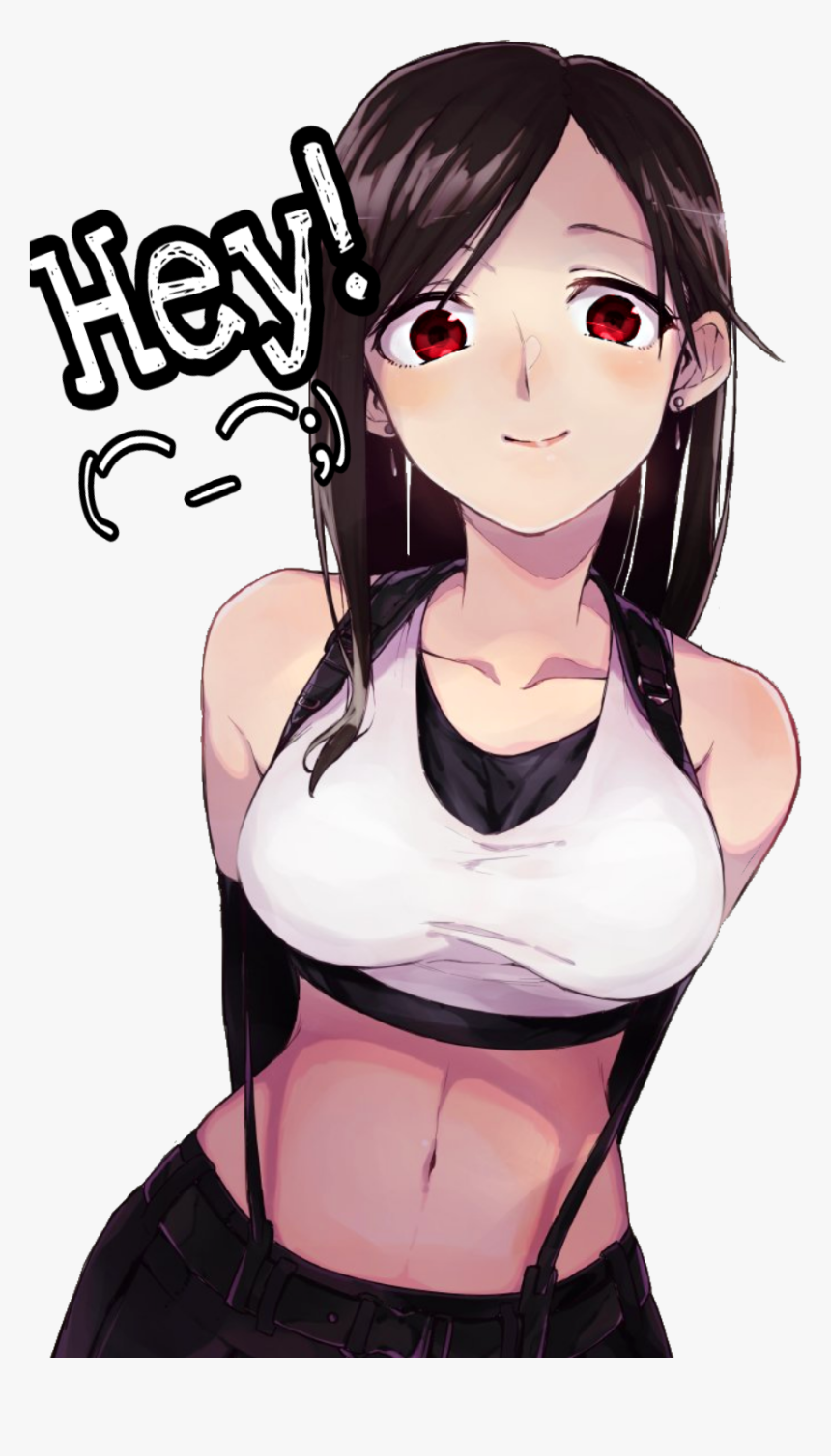 #tifa #lockhart #finalfantasy #anime #hey #hey #cute - Navel Exposure In Anime, HD Png Download, Free Download