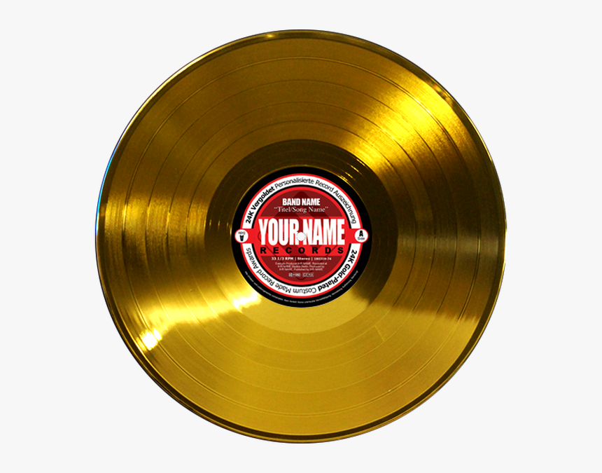 Record Vinyl Gold Png, Transparent Png, Free Download