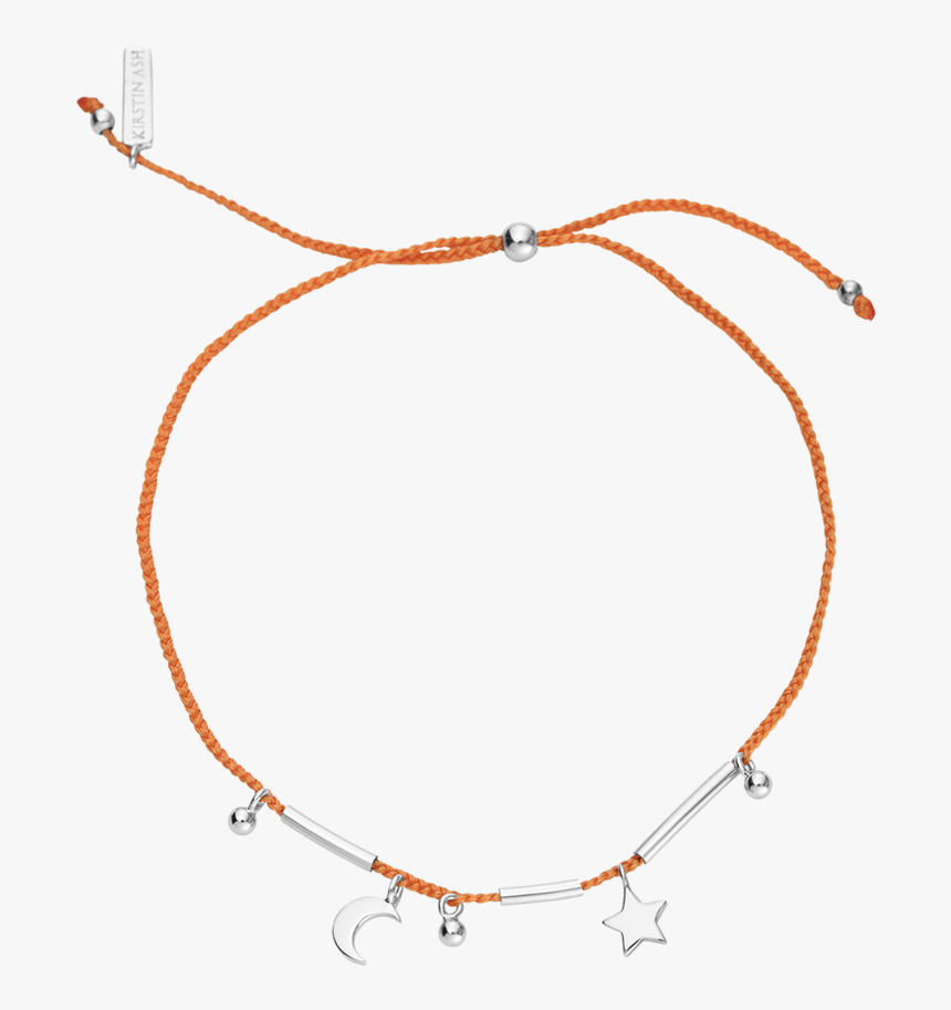 Star Moon Woven Bracelet Orange Star Moon Woven Bracelet, HD Png Download, Free Download