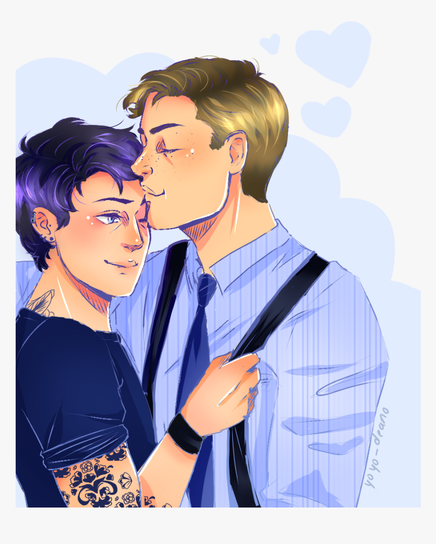 An Au Where Castiel Is A Tattoo Artist And Dean Is - Cartoon, HD Png  Download - kindpng