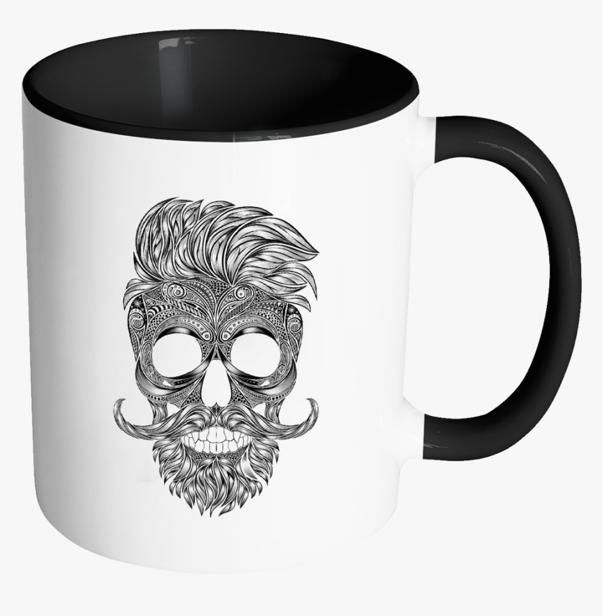 Silhouette Skull Accent Mug - Mugs For Your Mom, HD Png Download, Free Download