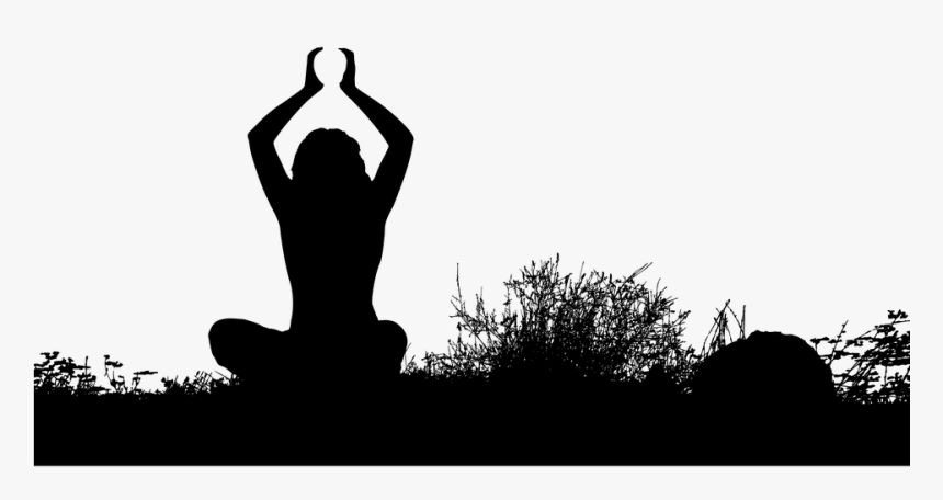 Gold Yoga Silhouette , Png Download - Silhouette Naked Yoga Female, Transparent Png, Free Download