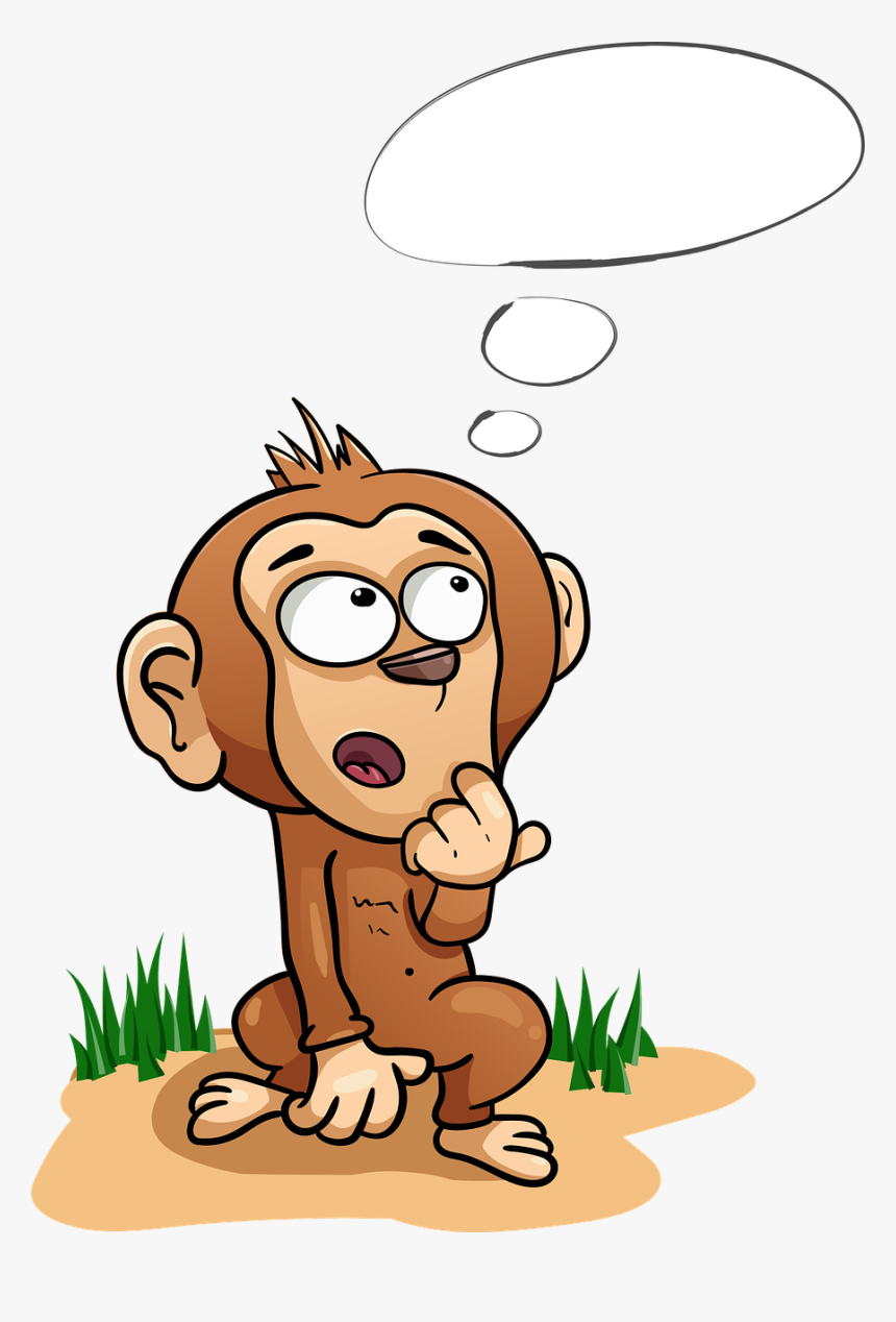 Singe Qui Réfléchit Dessin, HD Png Download, Free Download