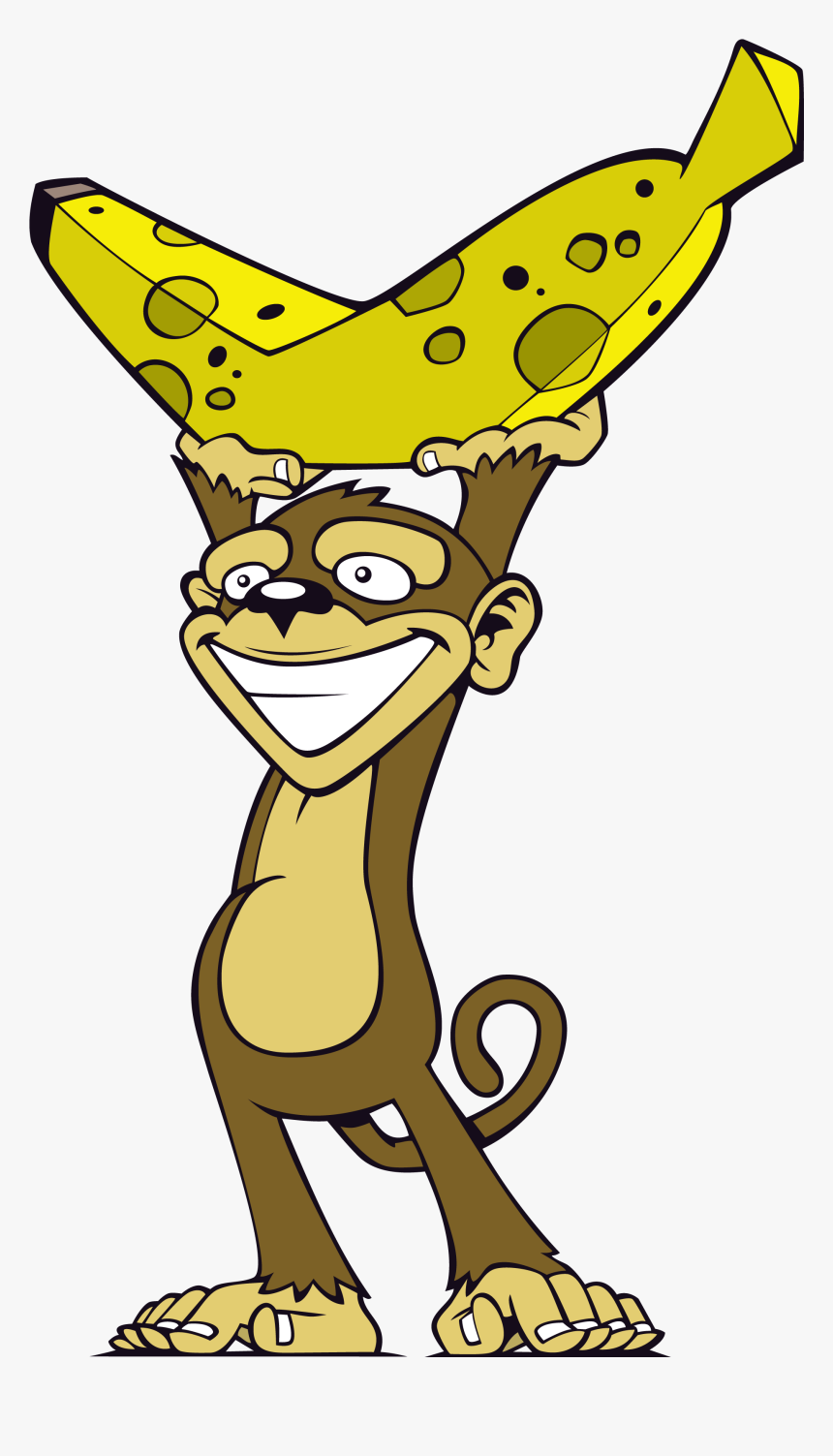 Monkey With Banana Png , Png Download - Monkey With Banana Gif, Transparent Png, Free Download