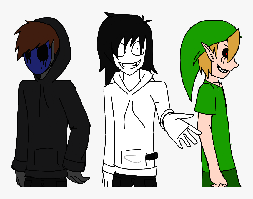 Drawn Eyeless Jack Eyless - Jeff The Killer And Eyelessjack, HD Png Download, Free Download