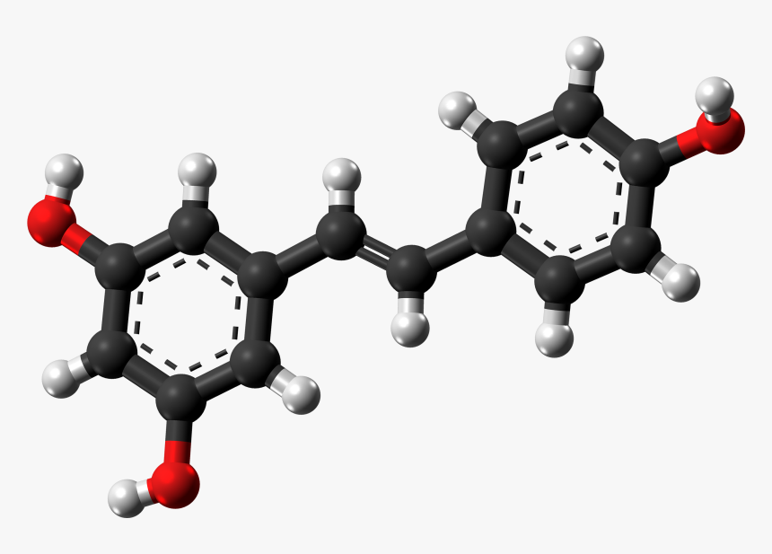 Resveratrol Molecule Ball From Xtal - Resveratrol Png, Transparent Png, Free Download