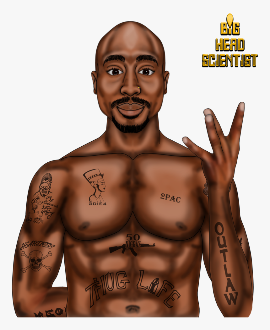 2pac Transparent Cartoon - Tupac Head, HD Png Download, Free Download