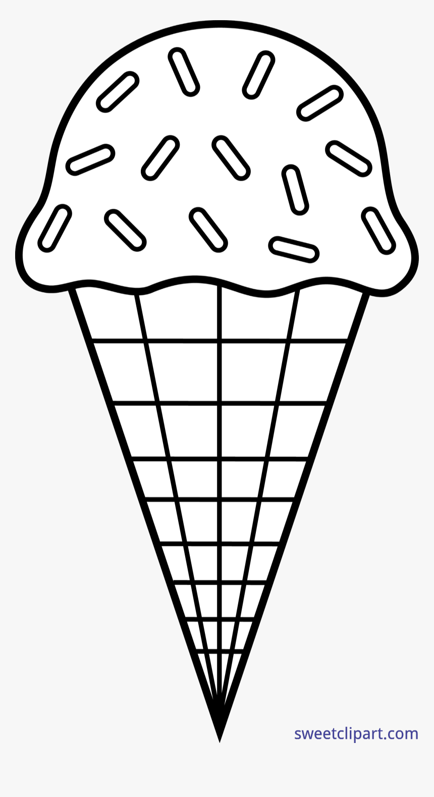Ice Cream Clipart Sprinkle Clipart - Ice Cream Clipart Black And White, HD Png Download, Free Download