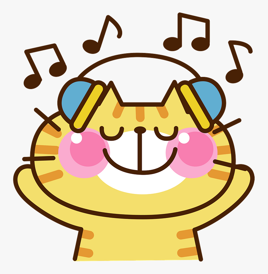 Cat Listening Music Clipart - Music, HD Png Download, Free Download