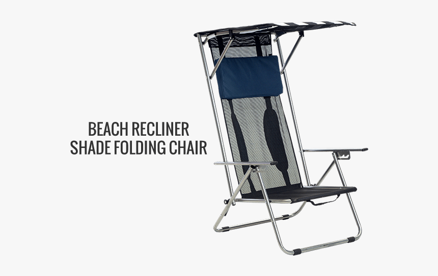 Beach Recliner Shade Folding Chair - Folding Chair, HD Png Download, Free Download