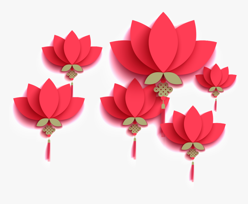 Chinese Style Lantern Lotus - Sacred Lotus, HD Png Download, Free Download