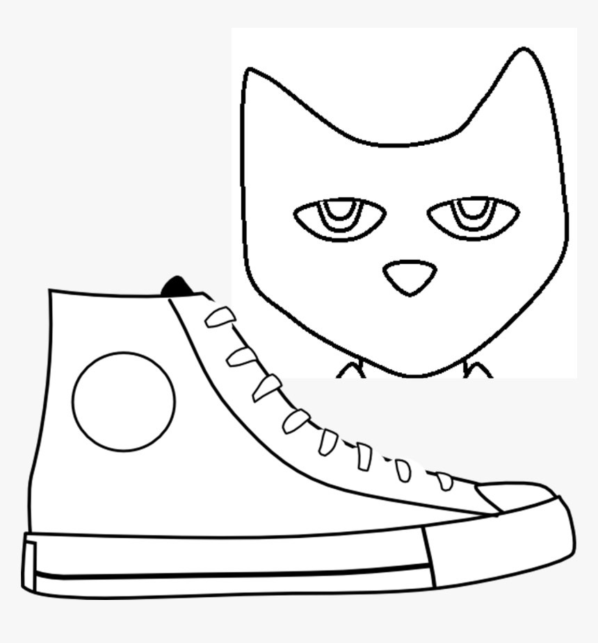 Transparent Pete The Cat Png - Pete The Cat Head Clipart Black And White, Png Download, Free Download