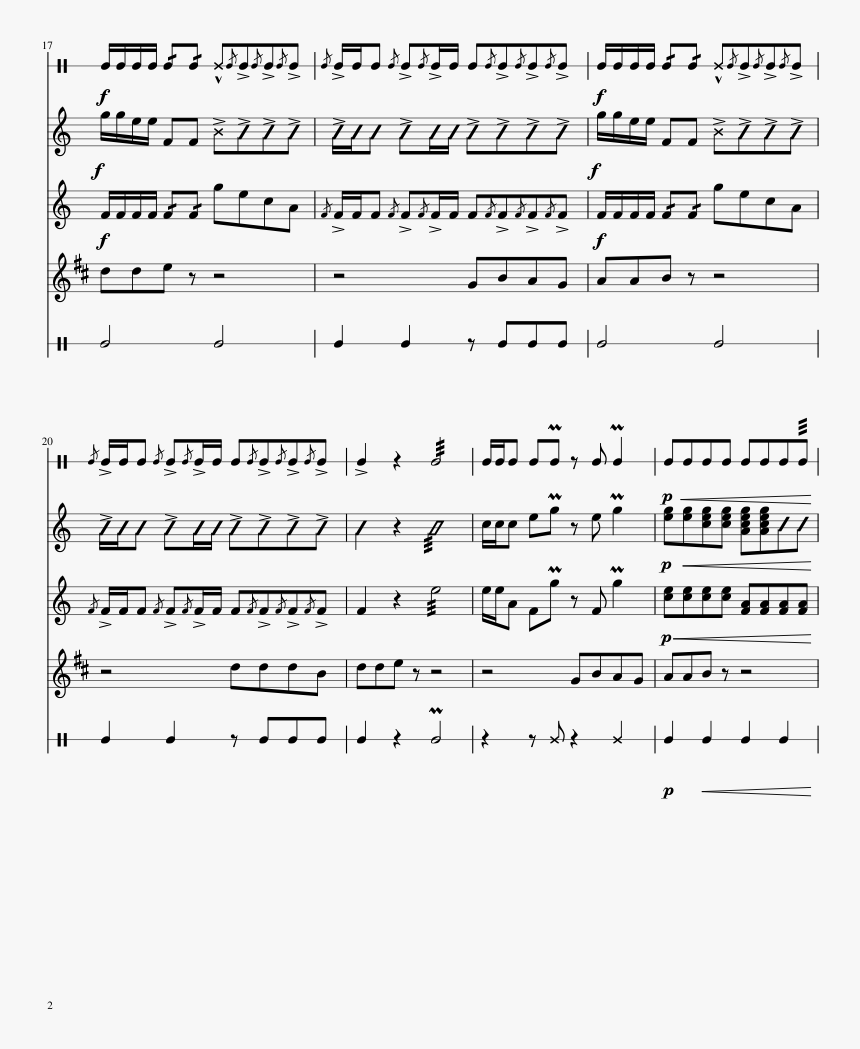 Hotline Bling Sheet Music Composed By Kristian Llanes - Sheet Music, HD Png Download, Free Download