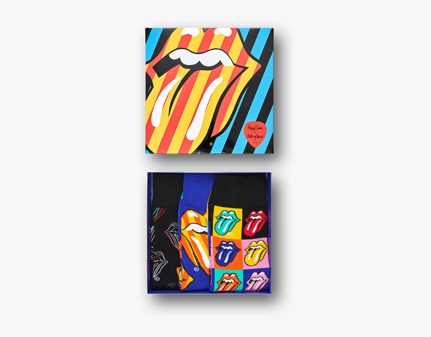 Limited Edition Rolling Stones Adult Socks Gift Box - Happy Socks Rolling Stones Box, HD Png Download, Free Download