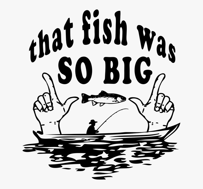 Funny Fisherman Png - Fishing Clipart Black And White, Transparent Png, Free Download