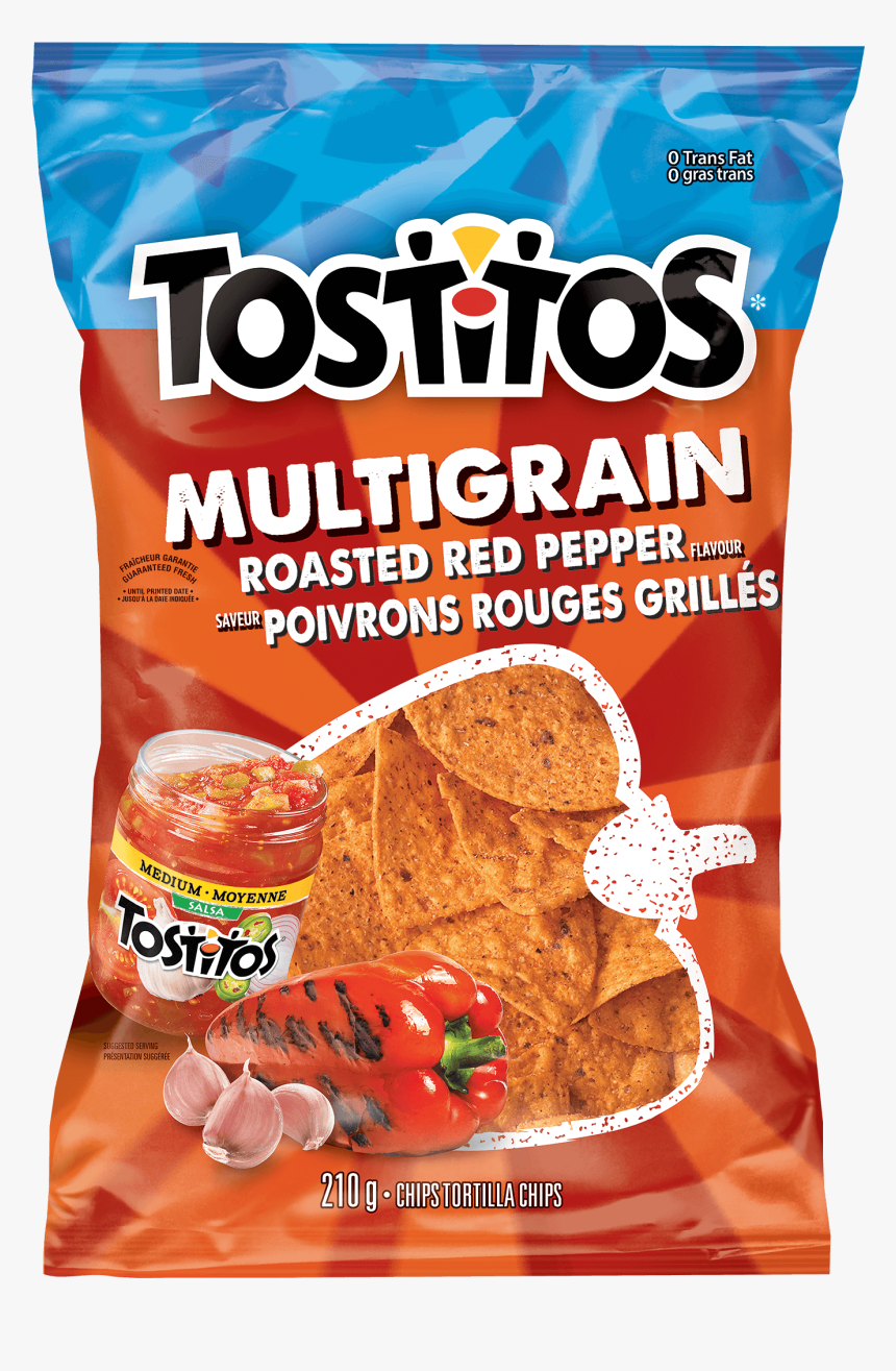 Tostitos® Multigrain Roasted Red Pepper Tortilla Chips - Tostitos Black Bean Garlic, HD Png Download, Free Download