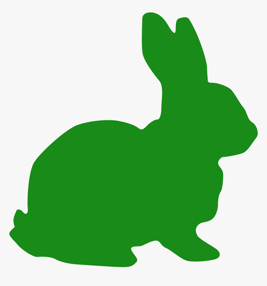 Green Rabbit Silhouette, HD Png Download, Free Download