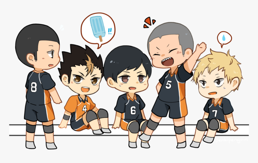 Team Transparent Karasuno - Haikyuu Karasuno Second Years, HD Png Download, Free Download