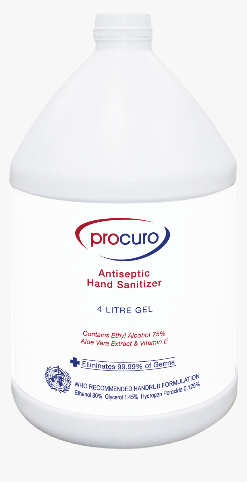 Antiseptic Hand Sanitizer 4litre Gel - Cosmetics, HD Png Download, Free Download