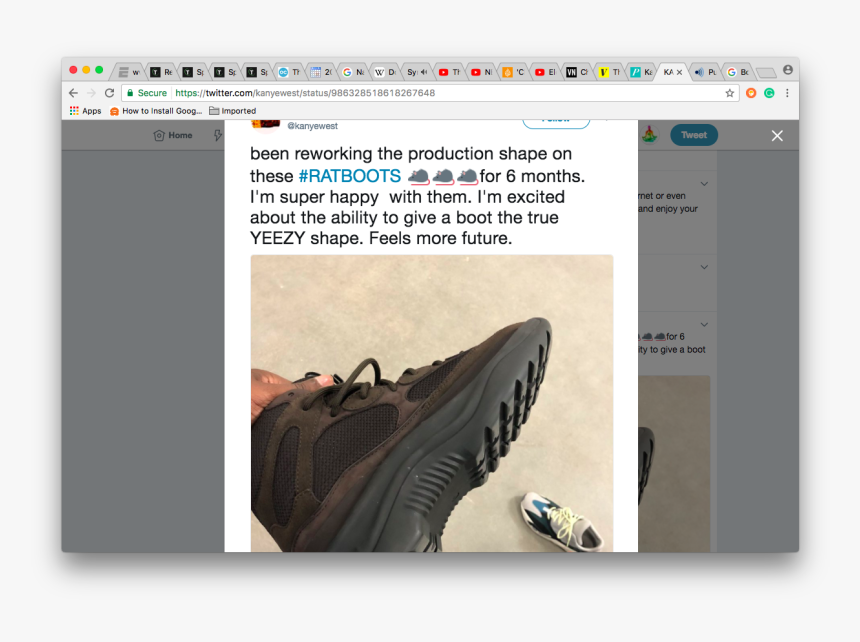 Instagram Yeezy Season 6 Desert Rat Boot, HD Png Download, Free Download