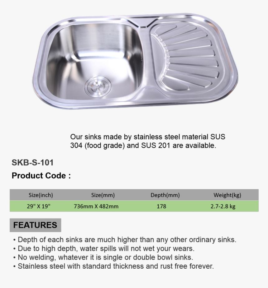 Stainless Steel Kitchen Sink - Kitchen Sink, HD Png Download, Free Download