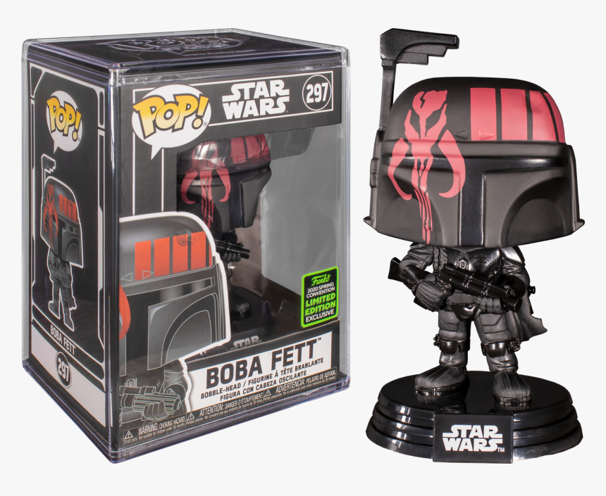 Boba Fett With Mandalorian Symbol Pop Vinyl Figure - Funko Pop Boba Fett Eccc, HD Png Download, Free Download