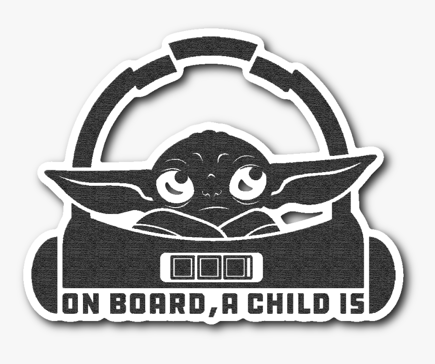 Baby Yoda Sticker - Baby On Board Baby Yoda, HD Png Download, Free Download