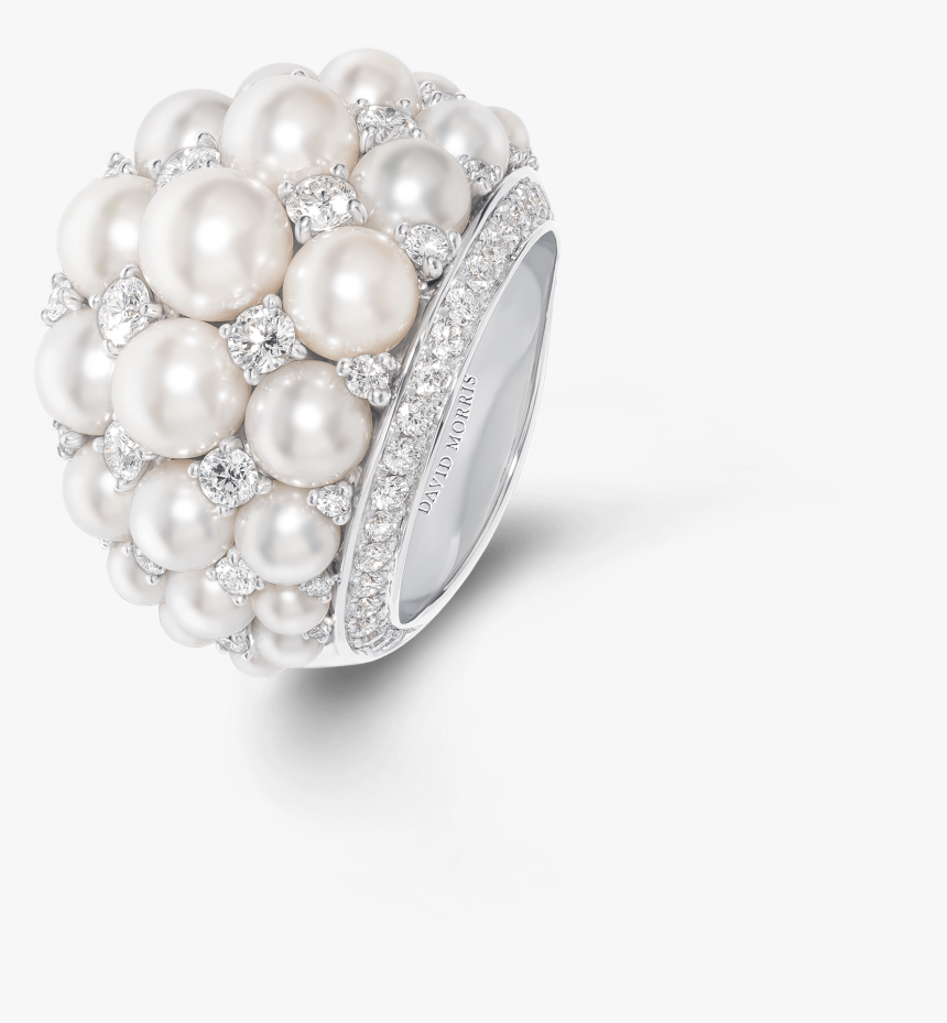 Pearl Deco Ring Akoya Pearl - Engagement Ring, HD Png Download, Free Download