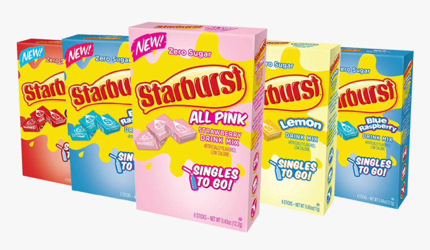 Starburst Zero Sugar Drink Mix Sachet Pack - Starburst Candy, HD Png Download, Free Download