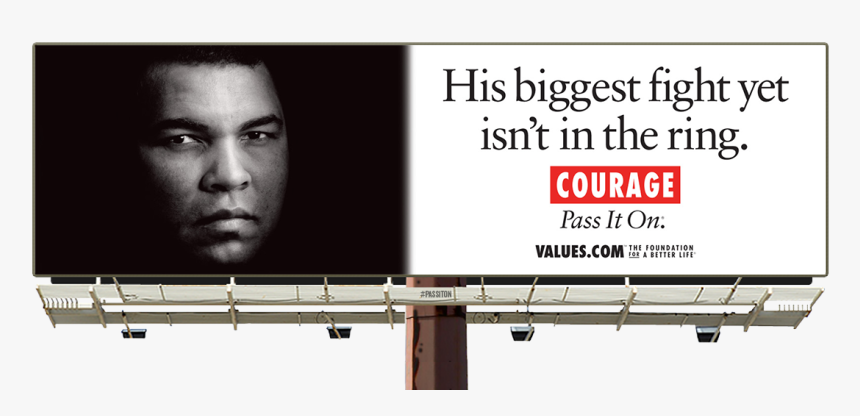 A-10 Png Mohamed Ali - Foundation Pass It On Billboards, Transparent Png, Free Download