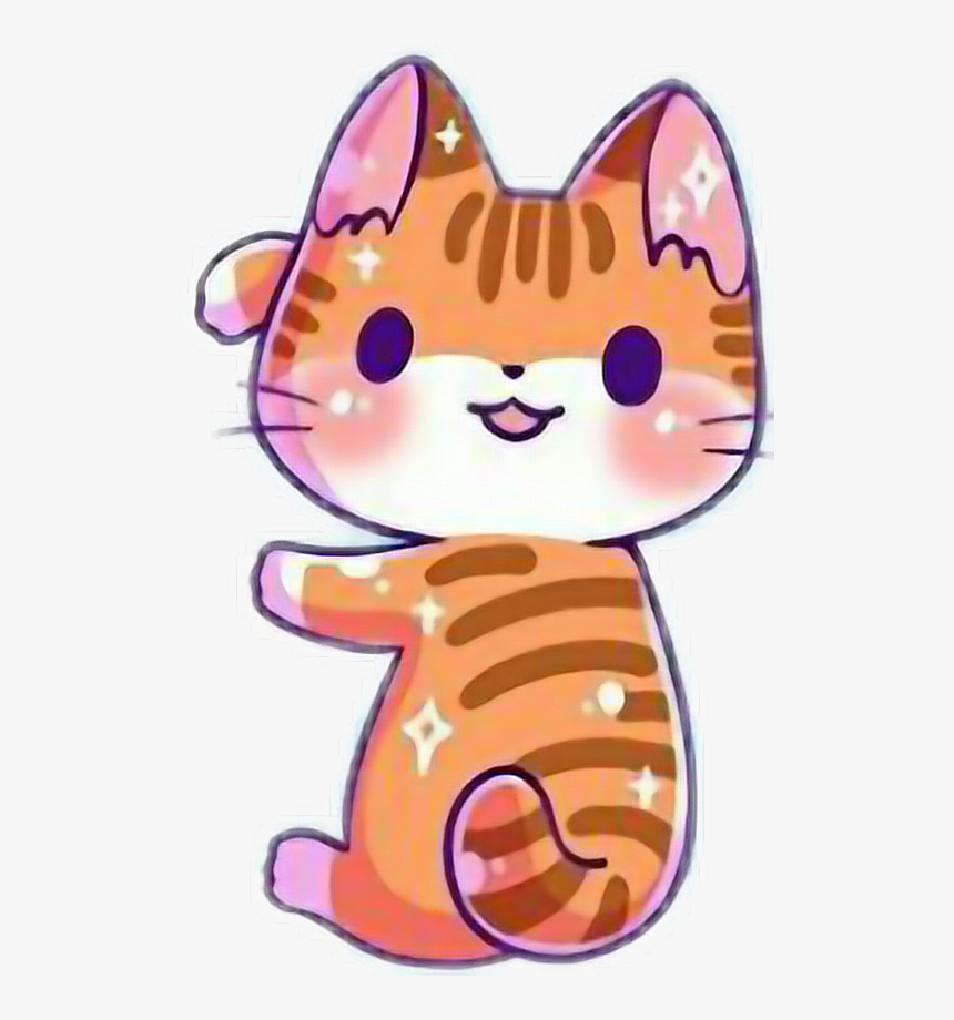 Kawaii Cute Cat Kitten Cats Catlove Report - Kawaii Cute Cartoon Cat, HD Png Download - kindpng Kawaii Cute Cat Kitten Cats Catlove Report - Kawaii Cute Cartoon Cat, HD Png Download - kindpng
