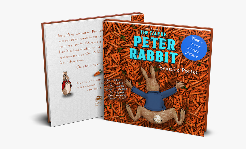 Peter Rabbit Mock Up Bg Size - Book Cover, HD Png Download, Free Download