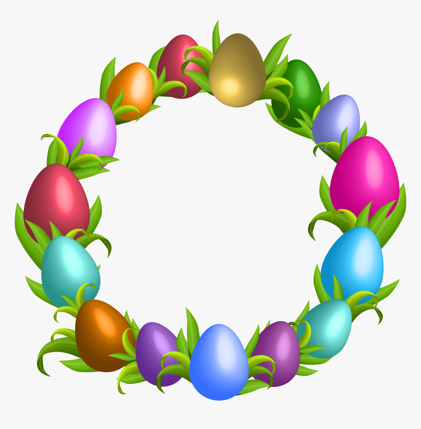 Egg Wreath Easter Bunny Transparent Free Hd Image Clipart, HD Png Download, Free Download