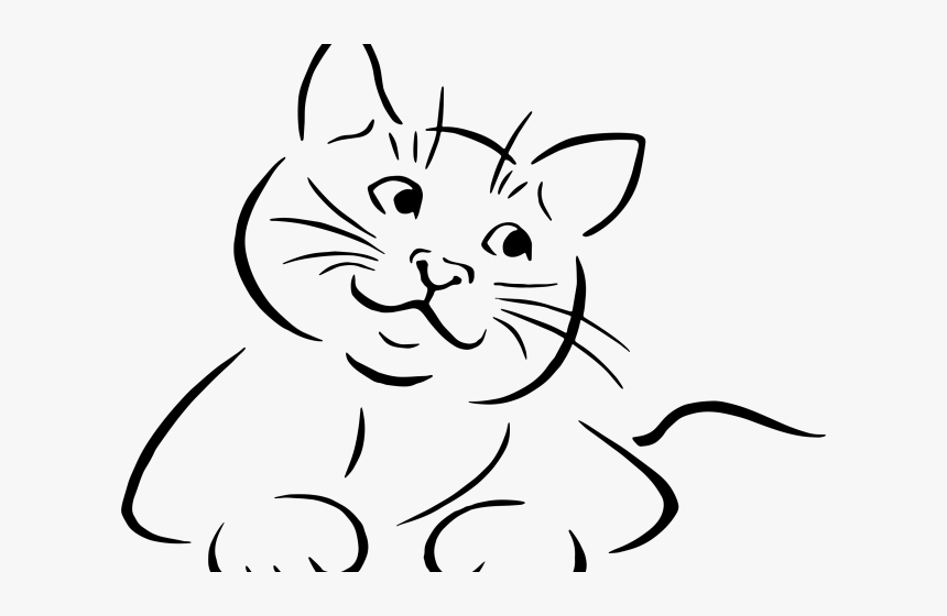 Siamese Cat Clipart Face - Cat Face Line Art, HD Png Download, Free Download