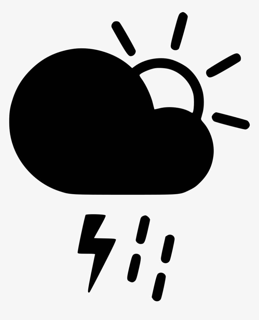 Day Thunderstorm Cloud Lightning Rain Shower Sun - Cloud Wind Icons, HD Png Download, Free Download