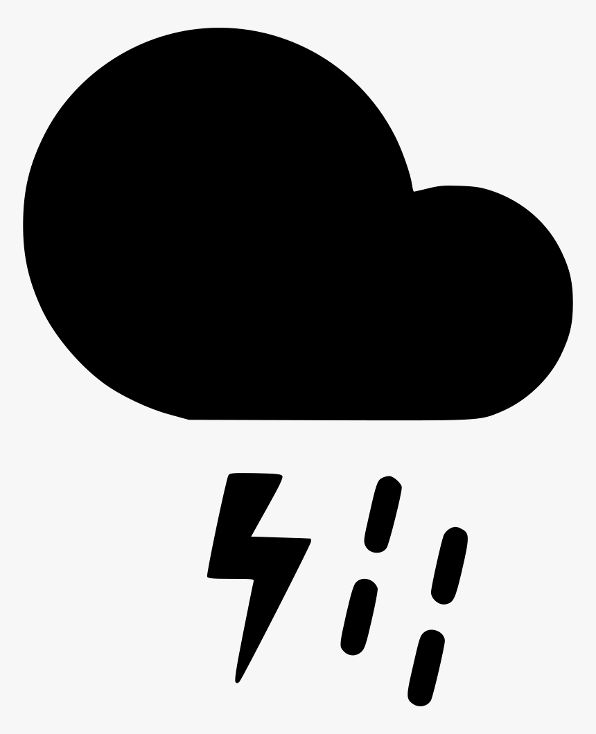 Thunderstorm Cloud Lightning Rain Shower - Icon Transparent Background Hd, HD Png Download, Free Download