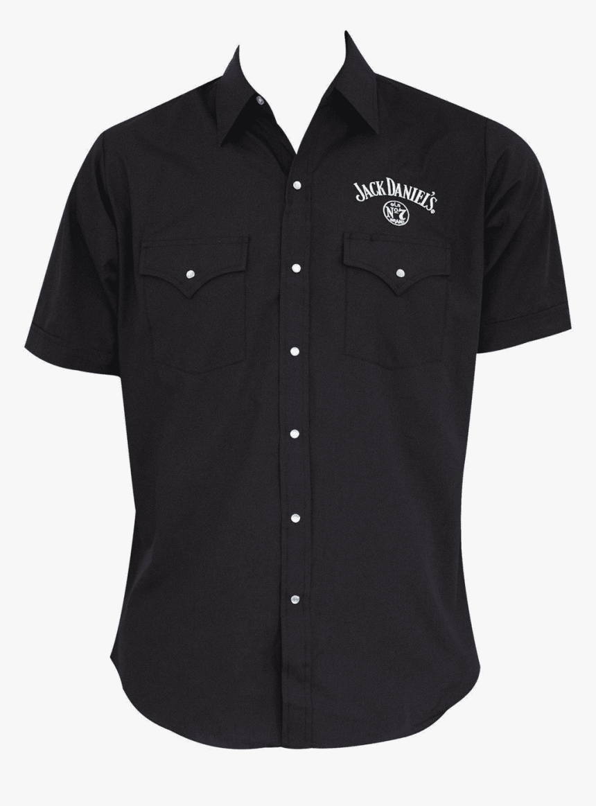 Jack Daniels Men"s Black Short Sleeve Button Down Shirt - New Nike Stock Vapor Select Full Button Jersey, HD Png Download, Free Download