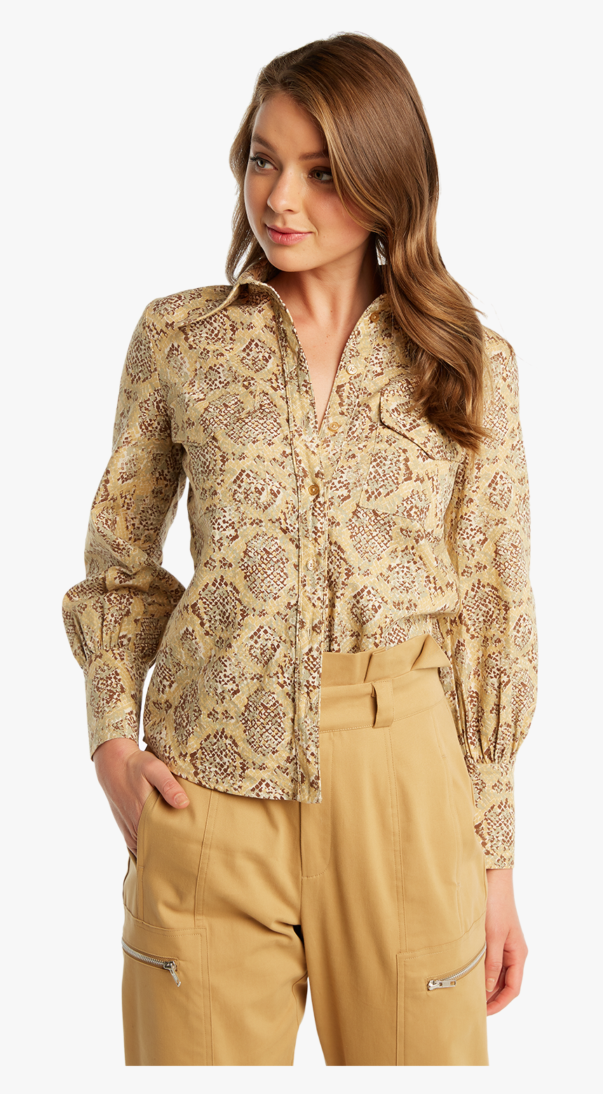 Snake Button Shirt In Colour Appleblossom - Photo Shoot, HD Png Download, Free Download