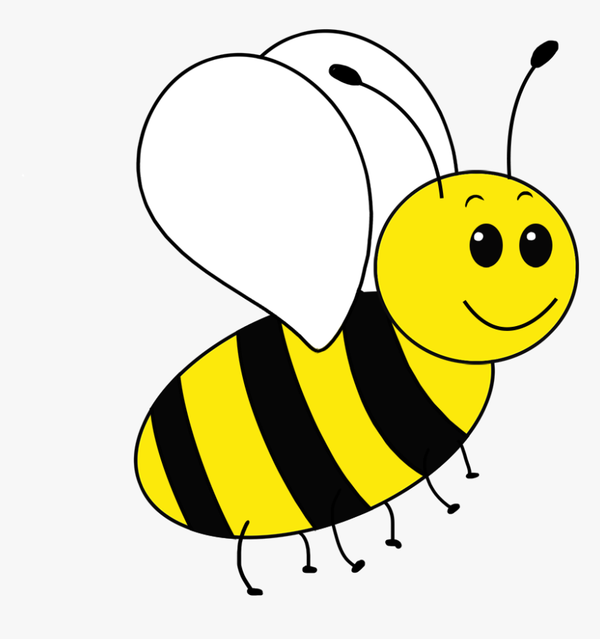 Simple Bee Drawing Png - Honeybee, Transparent Png, Free Download