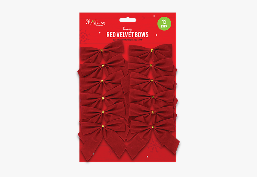Red Velvet Christmas Bows - Wrapping Paper, HD Png Download, Free Download