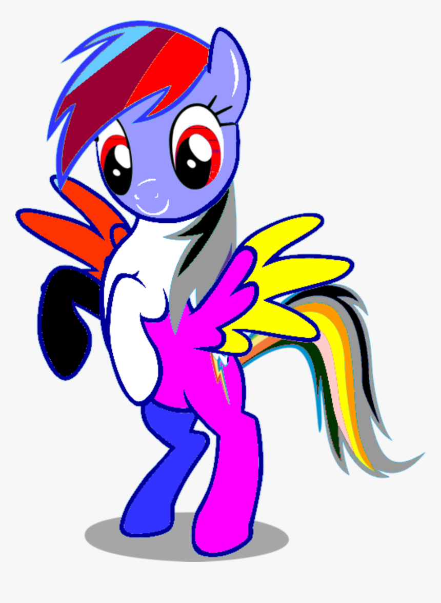 Color Mix Rainbow Of Dash - Rainbow Dash My Little Pony Characters, HD Png Download, Free Download