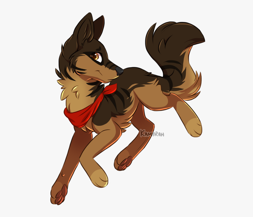 Aveah By Kamirah - Anime German Shepherd Drawing, HD Png Download, Free Download